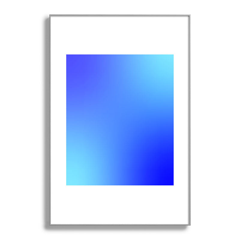 16 Blue Gradient 220506 Aura Ombre Valourine Digital Minimalist Art Framed Art Print