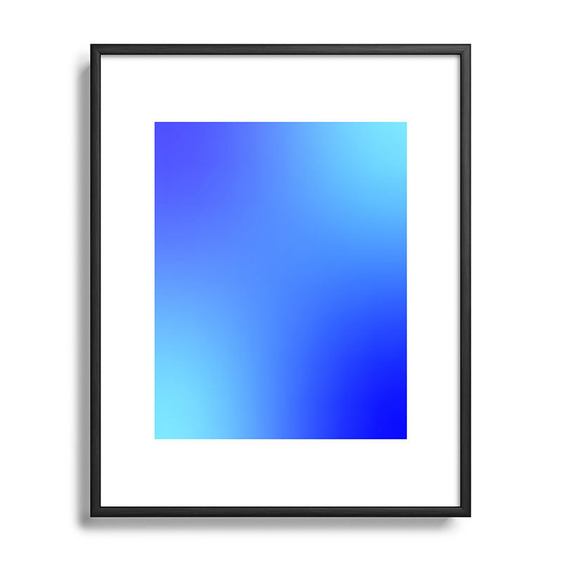 16 Blue Gradient 220506 Aura Ombre Valourine Digital Minimalist Art Framed Art Print