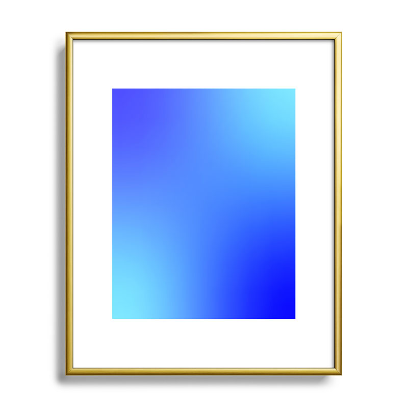 16 Blue Gradient 220506 Aura Ombre Valourine Digital Minimalist Art Framed Art Print