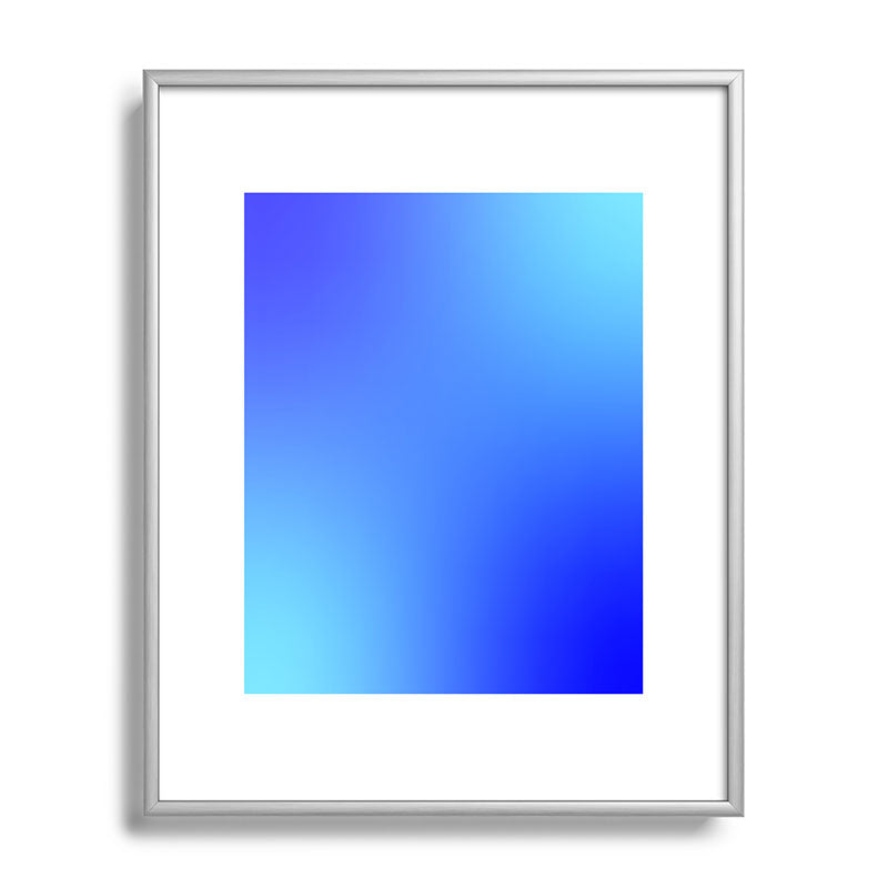 16 Blue Gradient 220506 Aura Ombre Valourine Digital Minimalist Art Framed Art Print