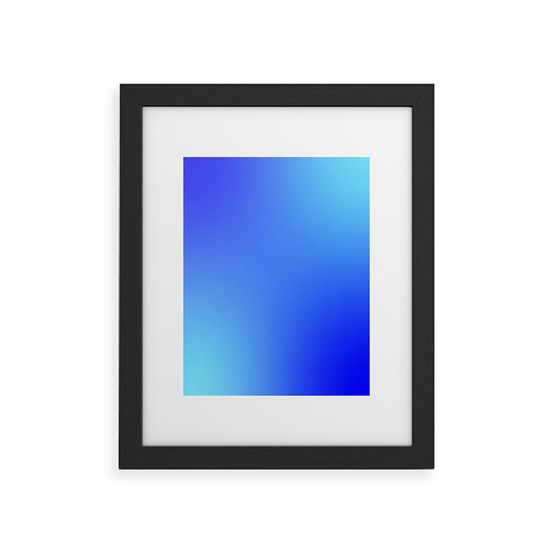 16 Blue Gradient 220506 Aura Ombre Valourine Digital Minimalist Art Framed Art Print