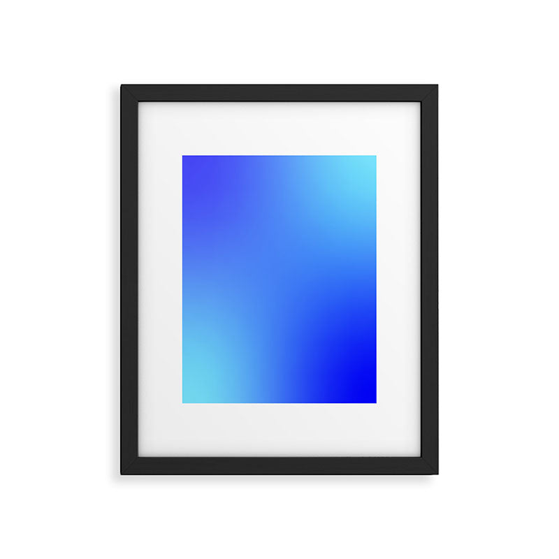 16 Blue Gradient 220506 Aura Ombre Valourine Digital Minimalist Art Framed Art Print