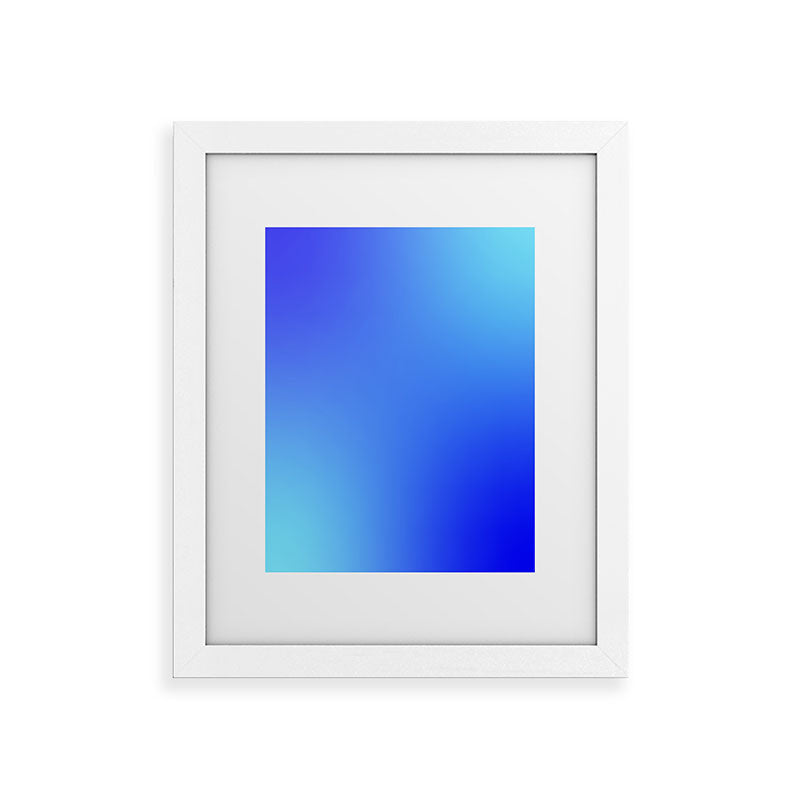16 Blue Gradient 220506 Aura Ombre Valourine Digital Minimalist Art Framed Art Print