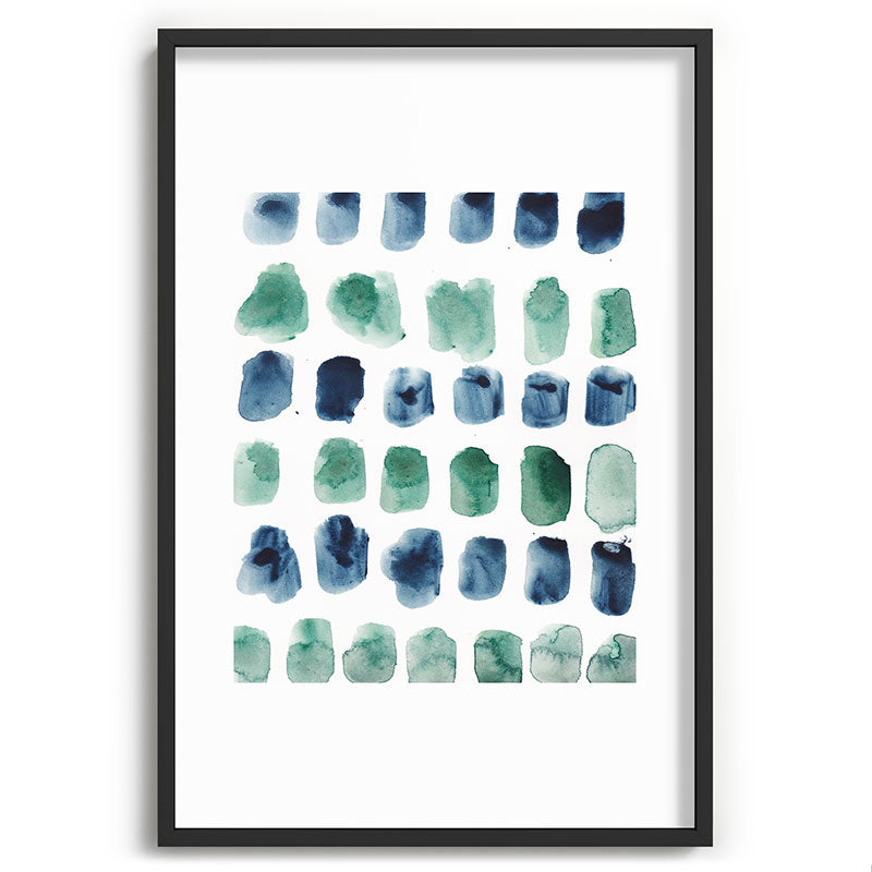 17  Minimalist Art 220419 Abstract Expressionism Watercolor Painting Valourine Design  Framed Art Print
