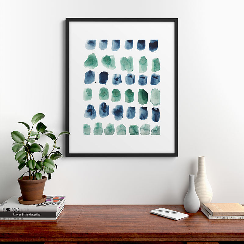 17  Minimalist Art 220419 Abstract Expressionism Watercolor Painting Valourine Design  Framed Art Print