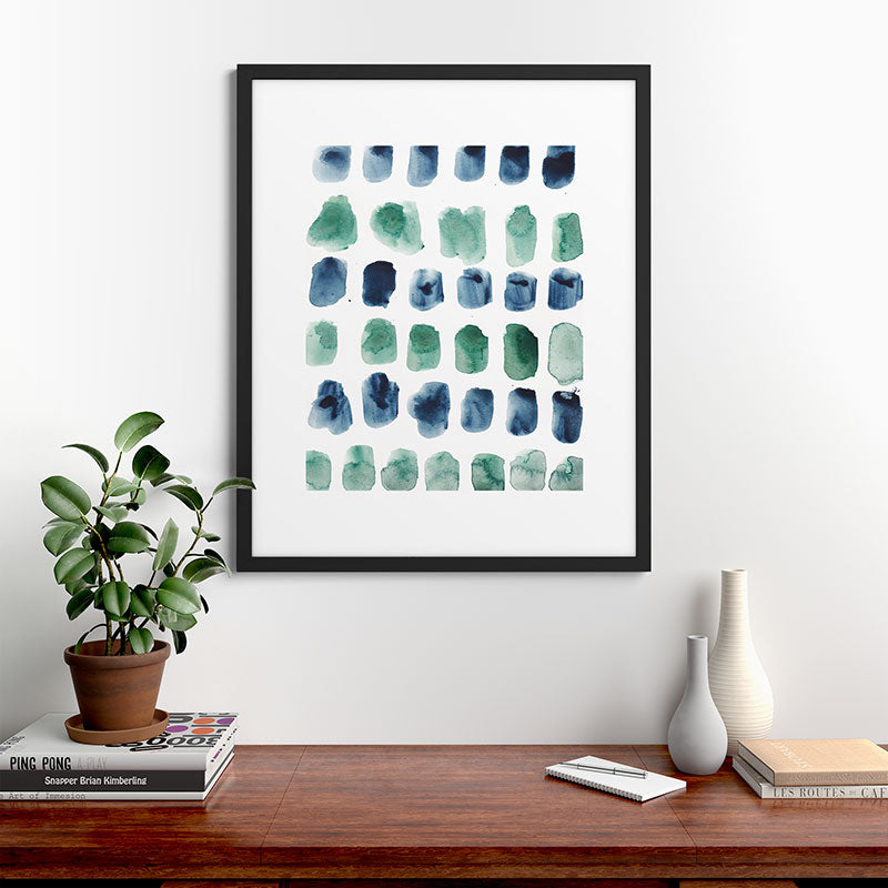 17  Minimalist Art 220419 Abstract Expressionism Watercolor Painting Valourine Design  Framed Art Print