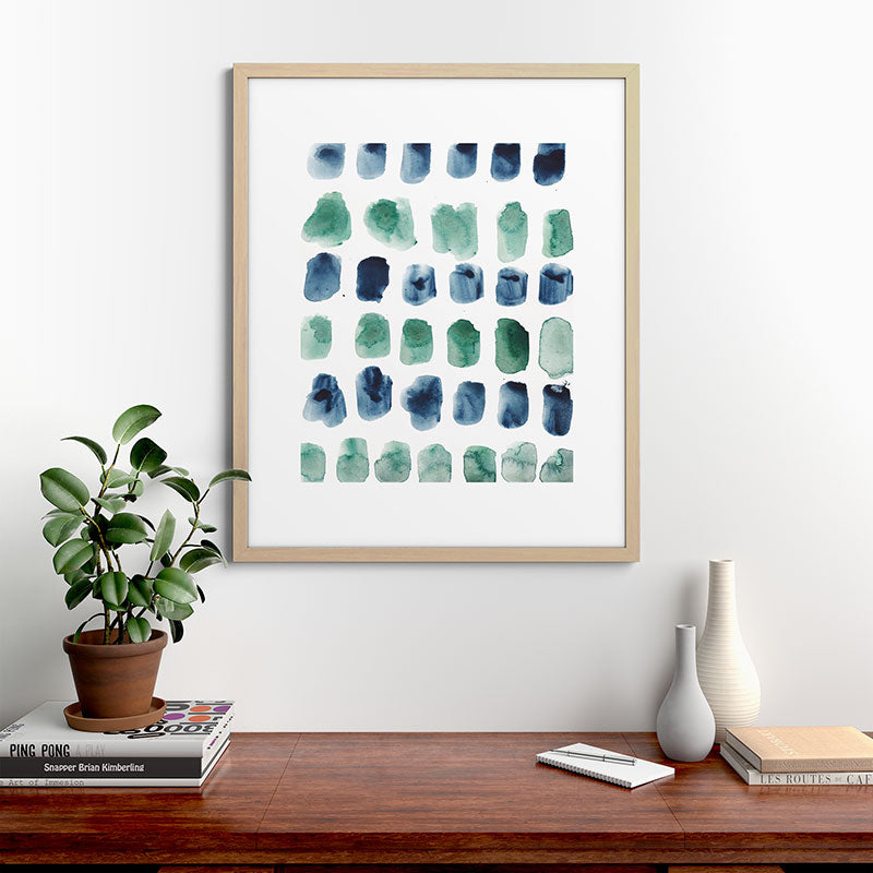 17  Minimalist Art 220419 Abstract Expressionism Watercolor Painting Valourine Design  Framed Art Print