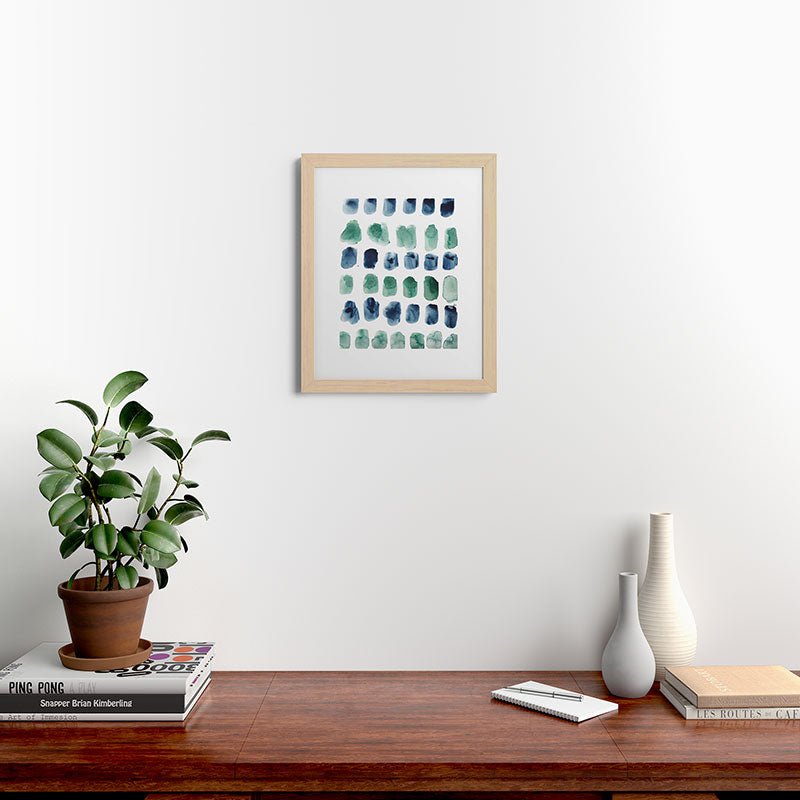 17  Minimalist Art 220419 Abstract Expressionism Watercolor Painting Valourine Design  Framed Art Print