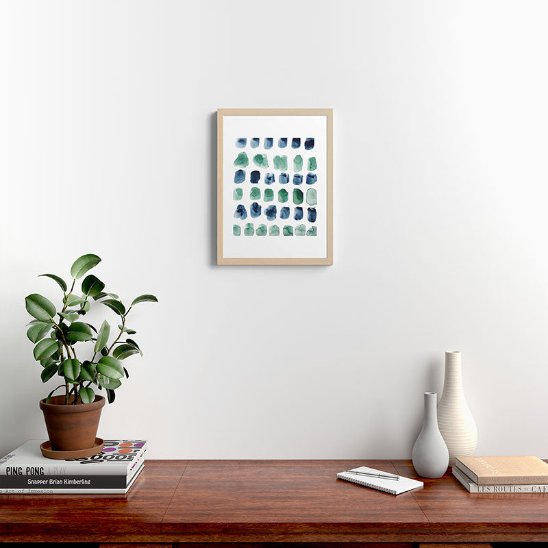 17  Minimalist Art 220419 Abstract Expressionism Watercolor Painting Valourine Design  Framed Art Print