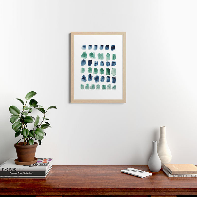 17  Minimalist Art 220419 Abstract Expressionism Watercolor Painting Valourine Design  Framed Art Print