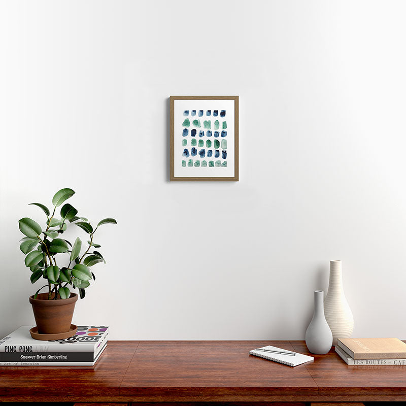 17  Minimalist Art 220419 Abstract Expressionism Watercolor Painting Valourine Design  Framed Art Print