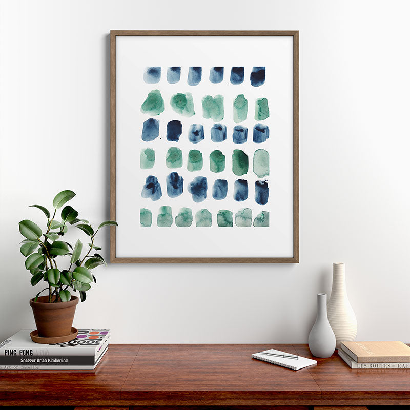 17  Minimalist Art 220419 Abstract Expressionism Watercolor Painting Valourine Design  Framed Art Print