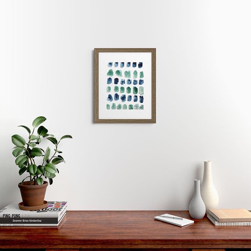 17  Minimalist Art 220419 Abstract Expressionism Watercolor Painting Valourine Design  Framed Art Print