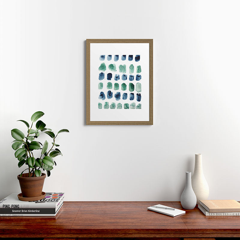 17  Minimalist Art 220419 Abstract Expressionism Watercolor Painting Valourine Design  Framed Art Print