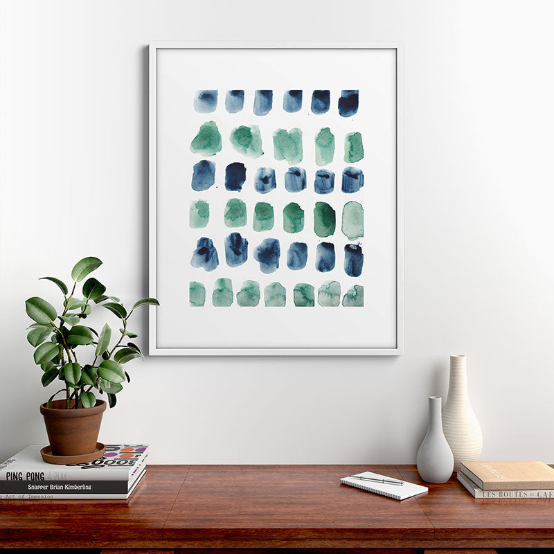 17  Minimalist Art 220419 Abstract Expressionism Watercolor Painting Valourine Design  Framed Art Print
