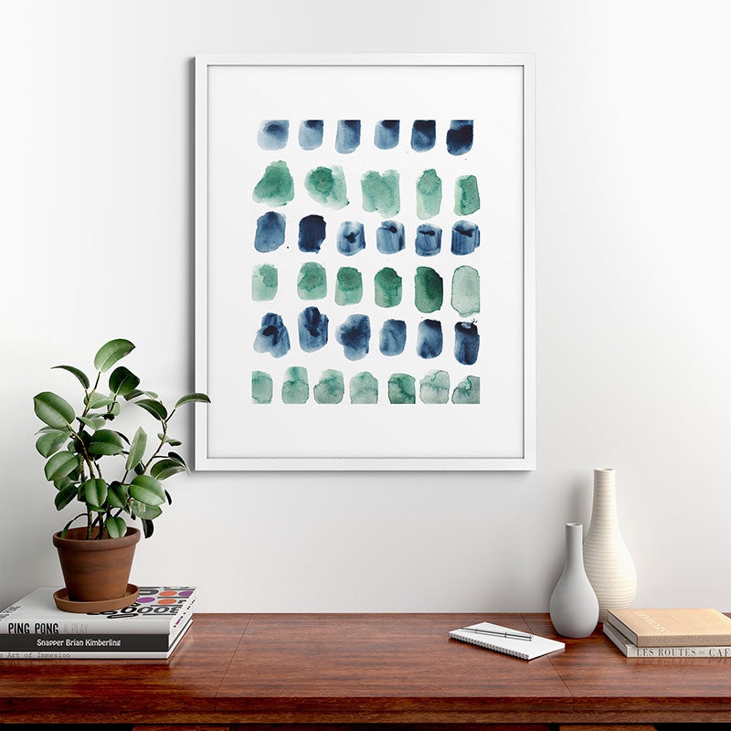 17  Minimalist Art 220419 Abstract Expressionism Watercolor Painting Valourine Design  Framed Art Print