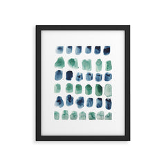 17  Minimalist Art 220419 Abstract Expressionism Watercolor Painting Valourine Design  Framed Art Print