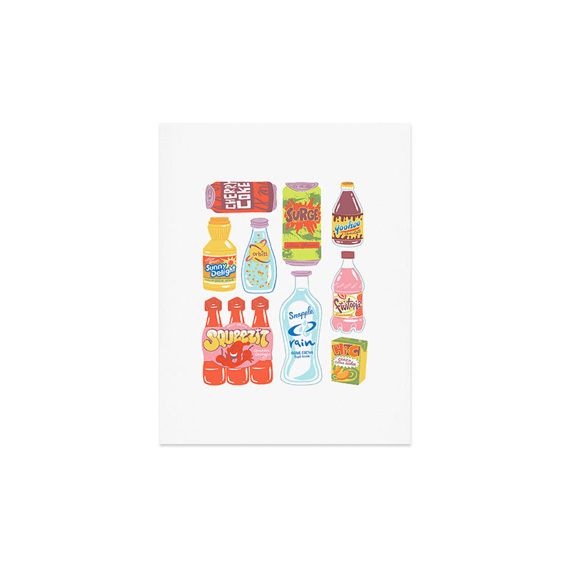 90s Drinks Art Print