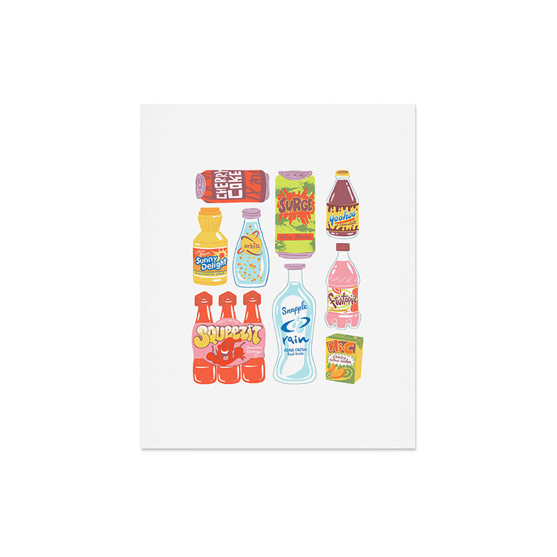 90s Drinks Art Print