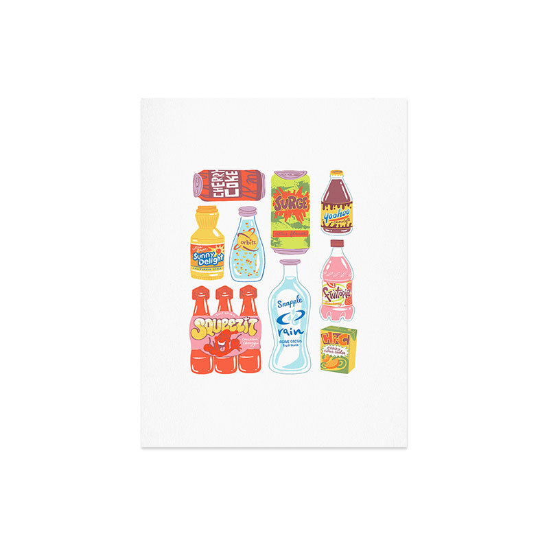 90s Drinks Art Print