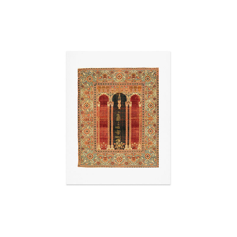 16th Century Carpet with Triple-Arch Design Turkish Print Art Print