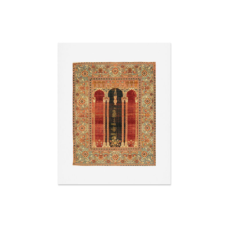 16th Century Carpet with Triple-Arch Design Turkish Print Art Print