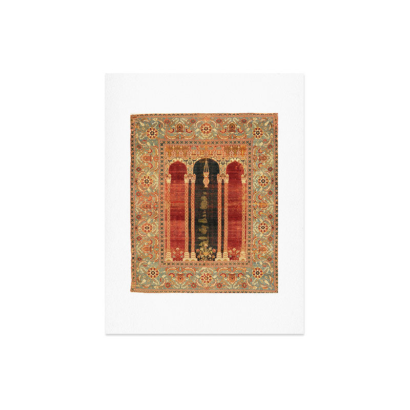 16th Century Carpet with Triple-Arch Design Turkish Print Art Print
