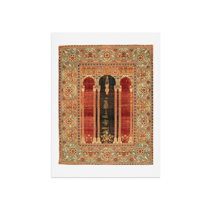16th Century Carpet with Triple-Arch Design Turkish Print Art Print