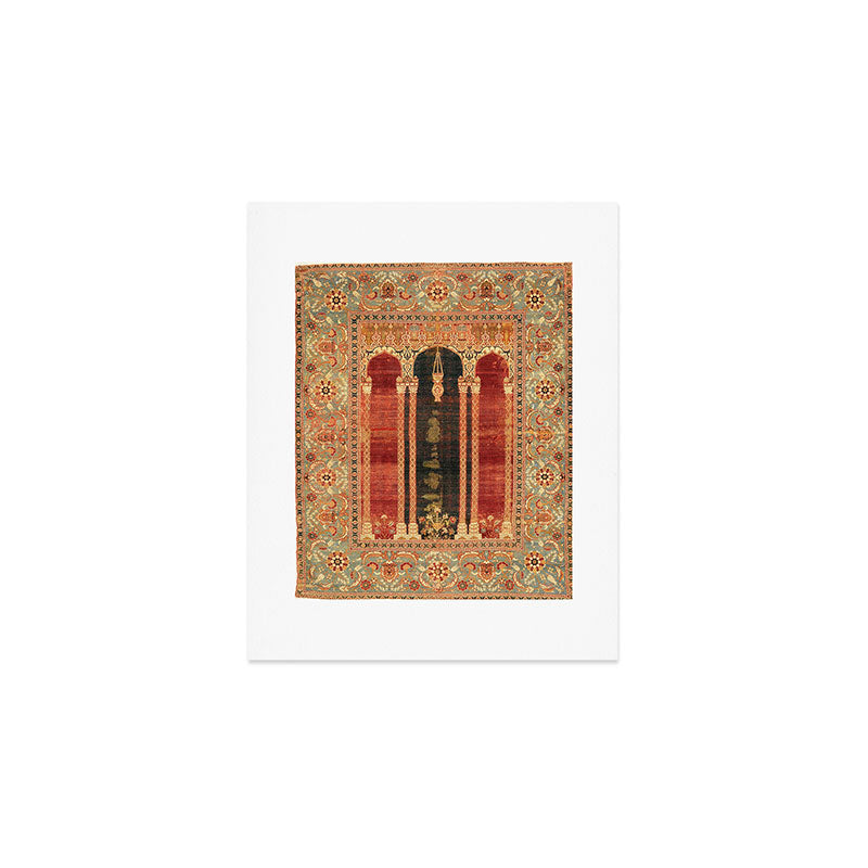 16th Century Carpet with Triple-Arch Design Turkish Print Art Print