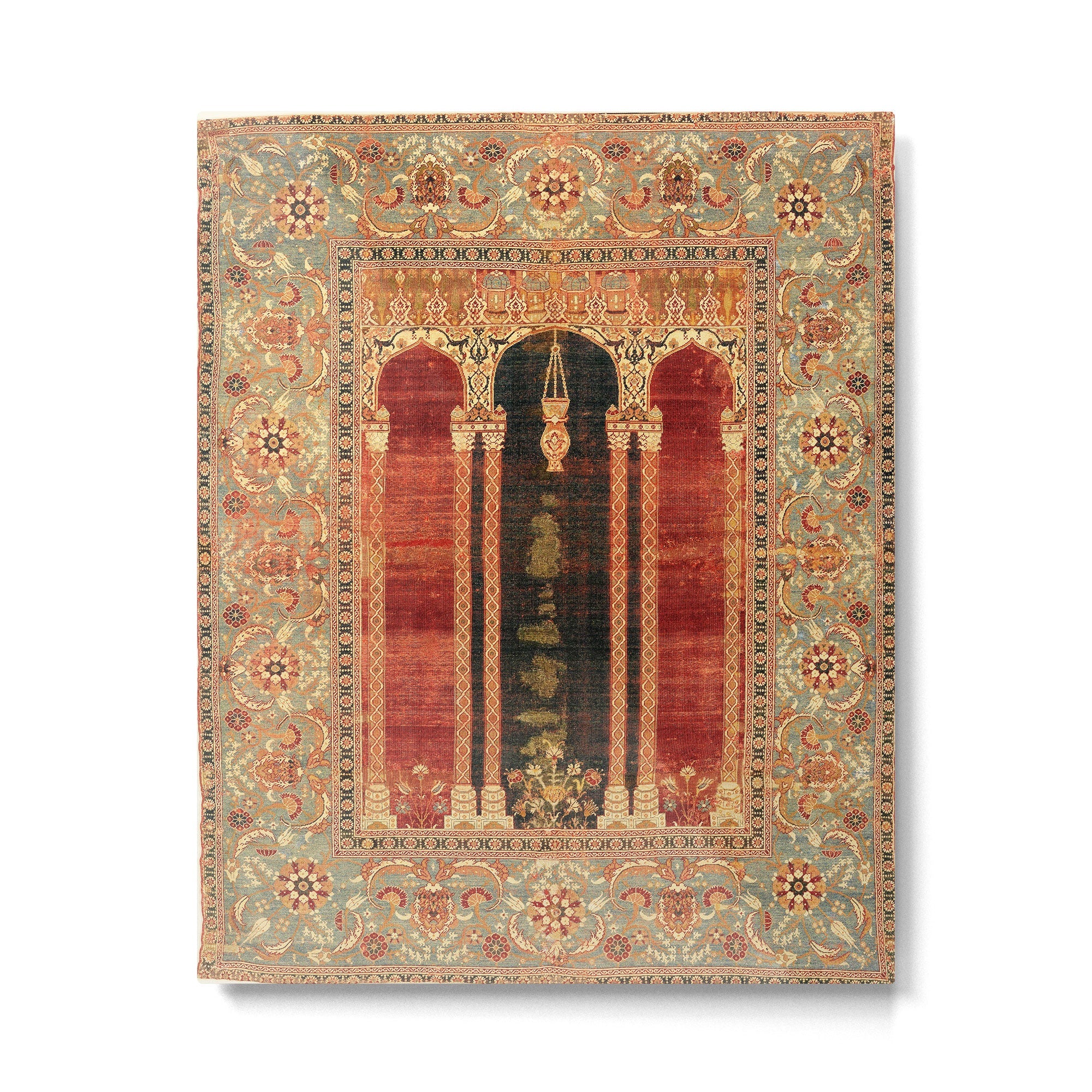 16th Century Carpet with Triple-Arch Design Turkish Print Metal Print