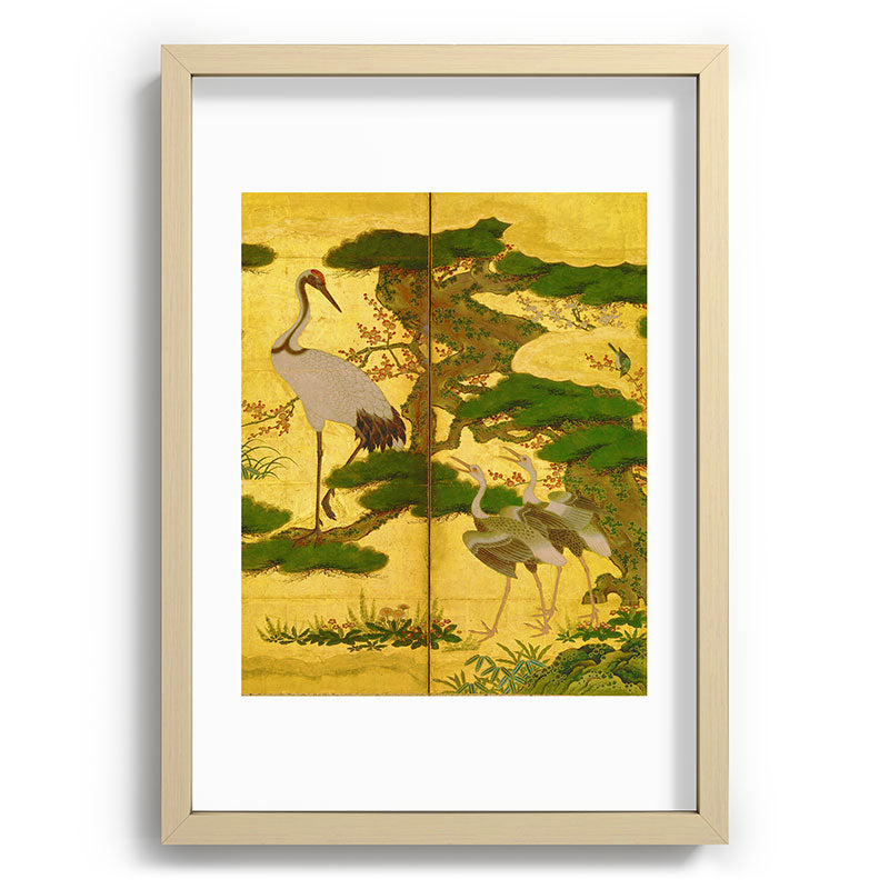 16th Century Japanese Birds & Flowers Framed Art Print