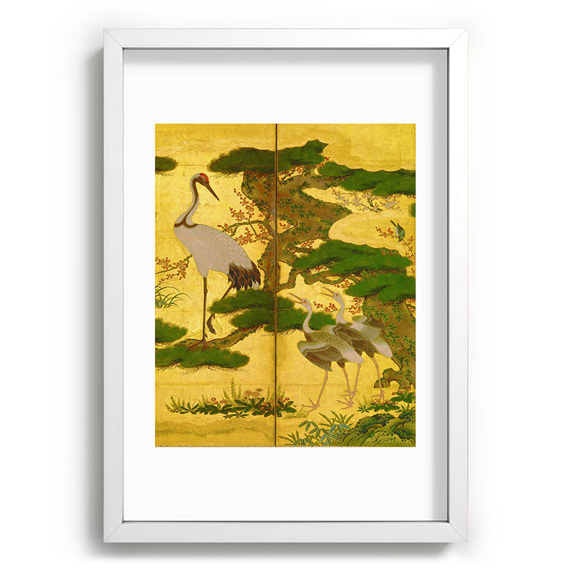 16th Century Japanese Birds & Flowers Framed Art Print