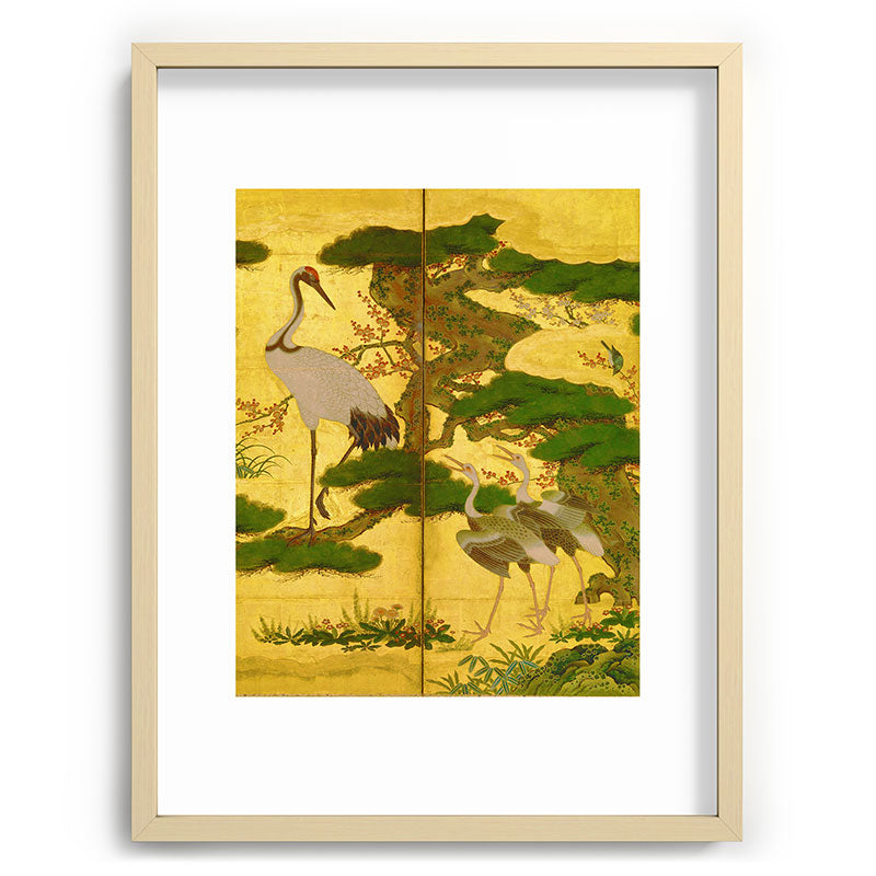 16th Century Japanese Birds & Flowers Framed Art Print