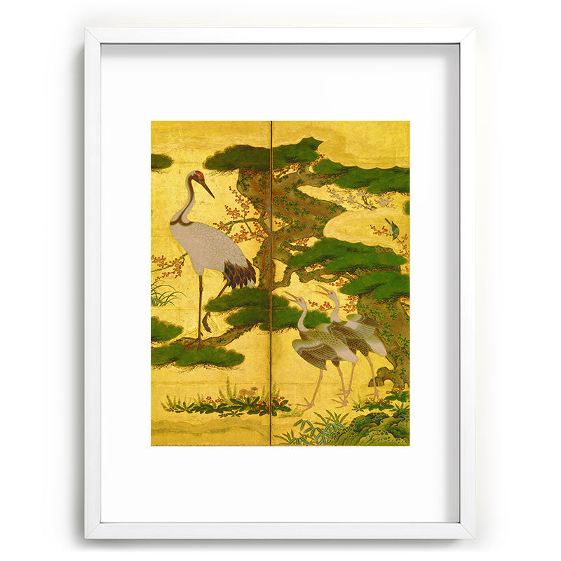 16th Century Japanese Birds & Flowers Framed Art Print