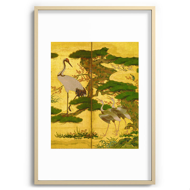 16th Century Japanese Birds & Flowers Framed Art Print
