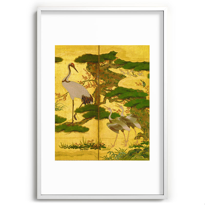 16th Century Japanese Birds & Flowers Framed Art Print