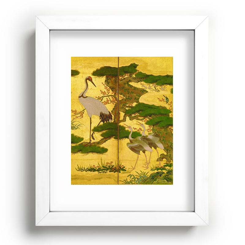 16th Century Japanese Birds & Flowers Framed Art Print