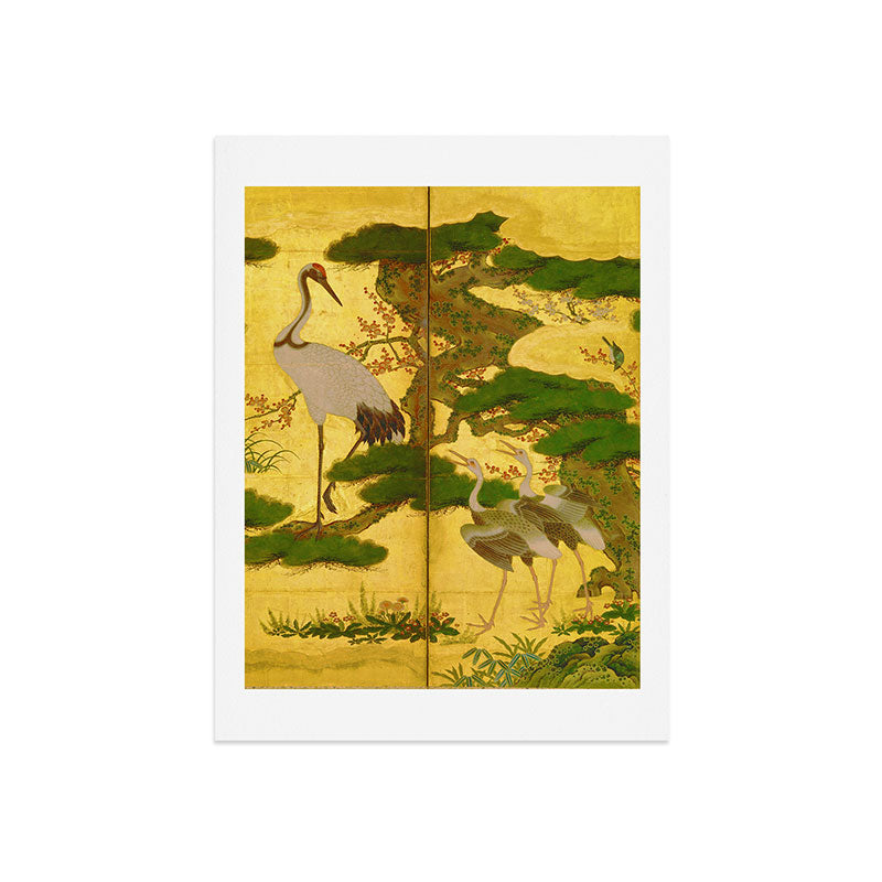 16th Century Japanese Birds & Flowers Art Print