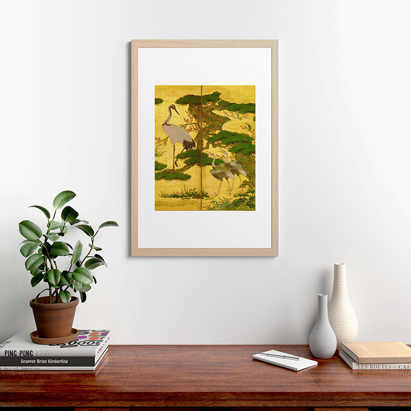 16th Century Japanese Birds & Flowers Framed Art Print