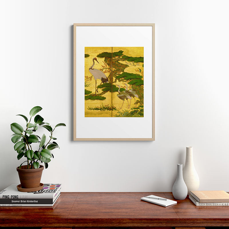 16th Century Japanese Birds & Flowers Framed Art Print