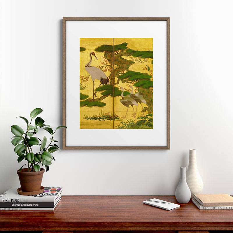 16th Century Japanese Birds & Flowers Framed Art Print