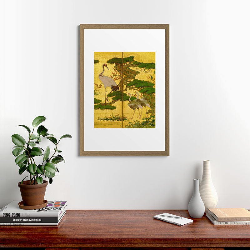 16th Century Japanese Birds & Flowers Framed Art Print