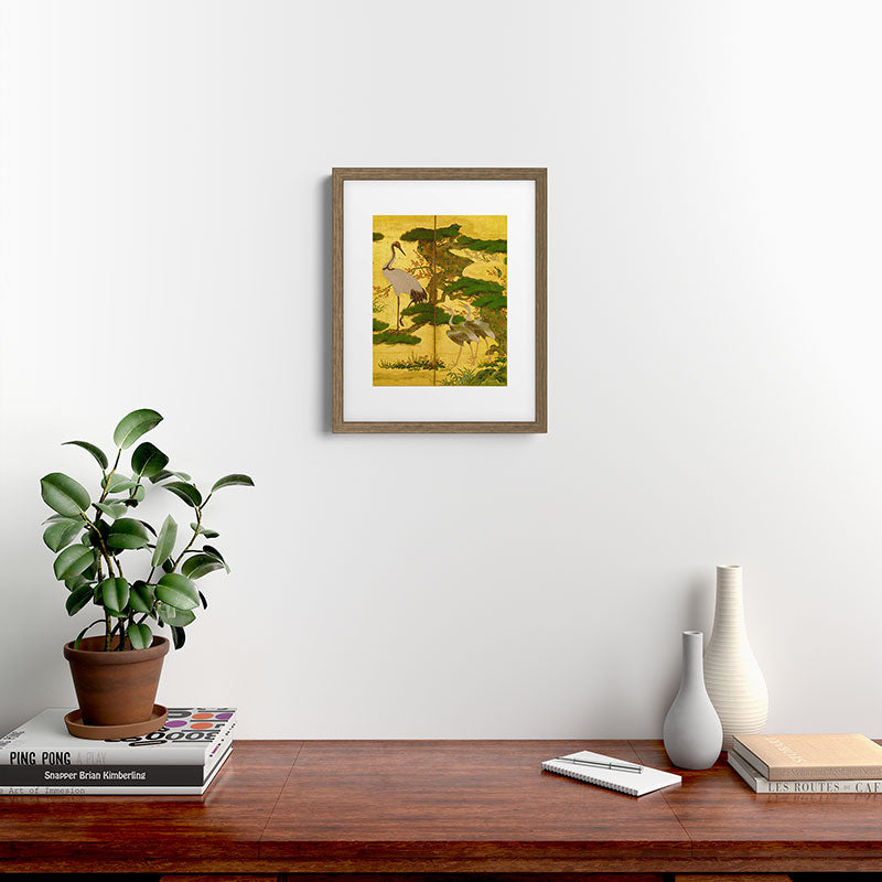16th Century Japanese Birds & Flowers Framed Art Print