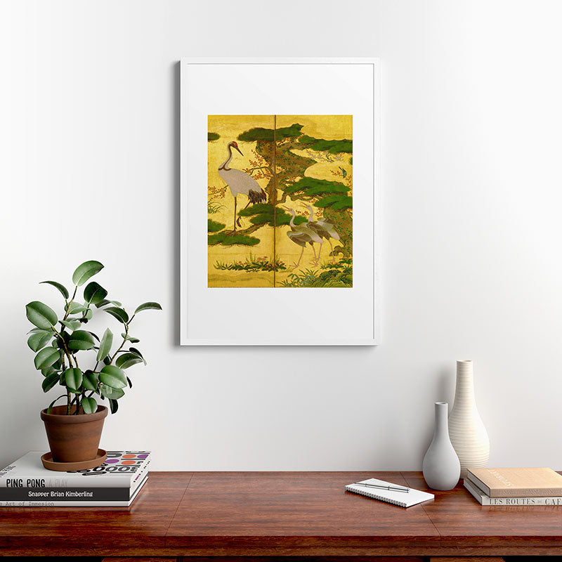 16th Century Japanese Birds & Flowers Framed Art Print