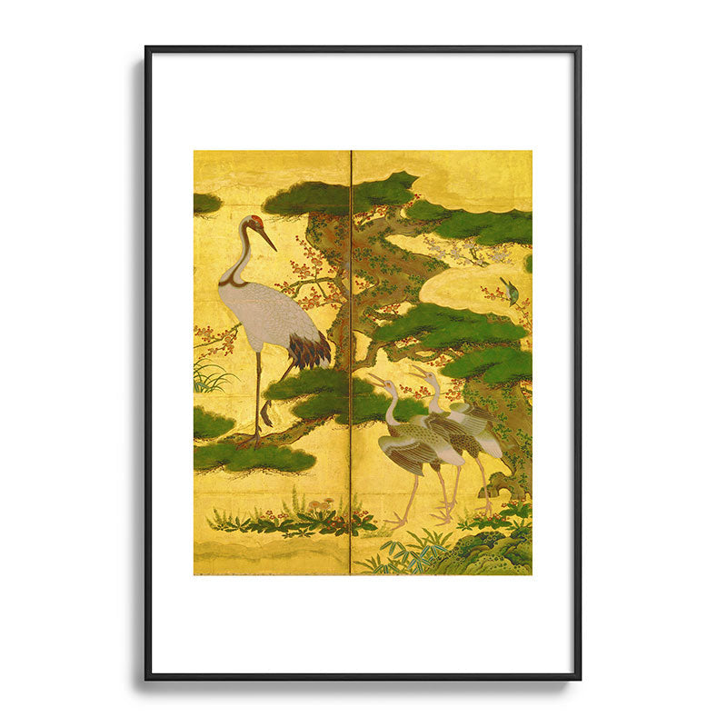 16th Century Japanese Birds & Flowers Framed Art Print