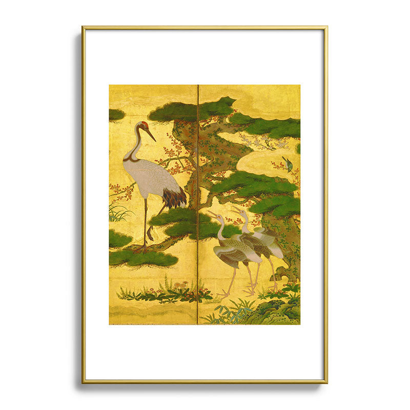 16th Century Japanese Birds & Flowers Framed Art Print