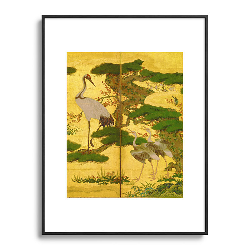 16th Century Japanese Birds & Flowers Framed Art Print