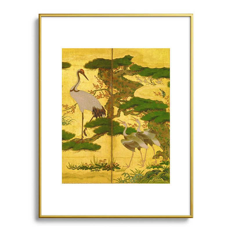 16th Century Japanese Birds & Flowers Framed Art Print