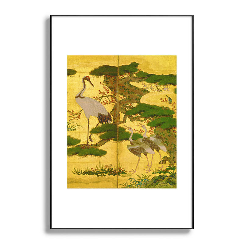 16th Century Japanese Birds & Flowers Framed Art Print