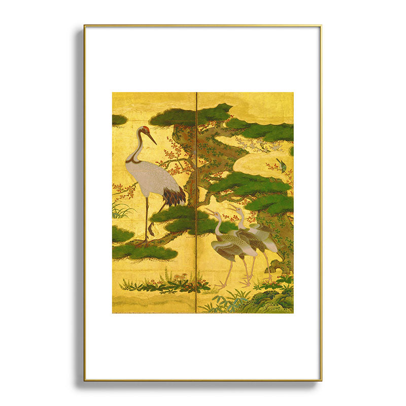 16th Century Japanese Birds & Flowers Framed Art Print